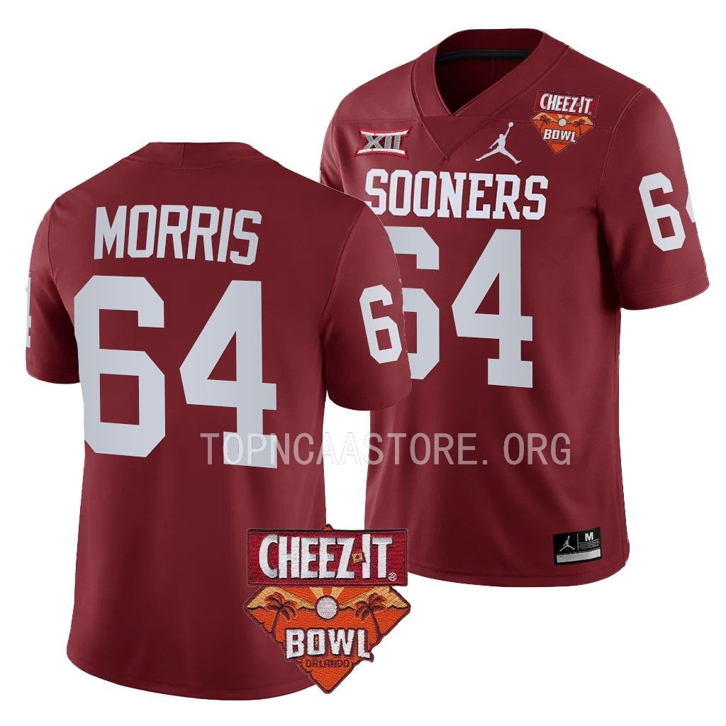 Wanya Morris Oklahoma Sooners Cheez-It Bowl #64 Jersey Crimson College Uniform SLCD3GXV