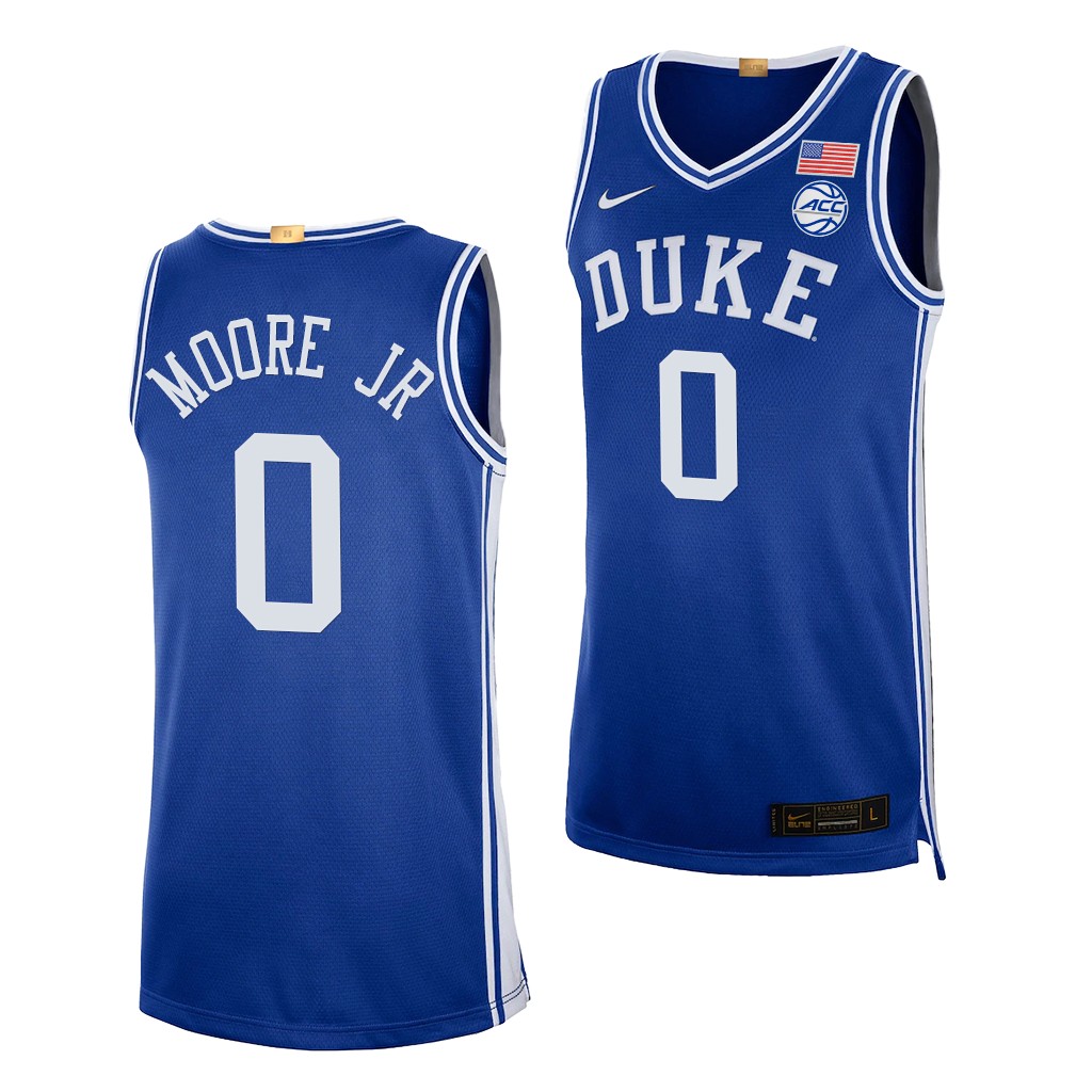 Wendell Moore Jr. #0 Duke Blue Devils -22 College Royal Jersey B0F2DGXV