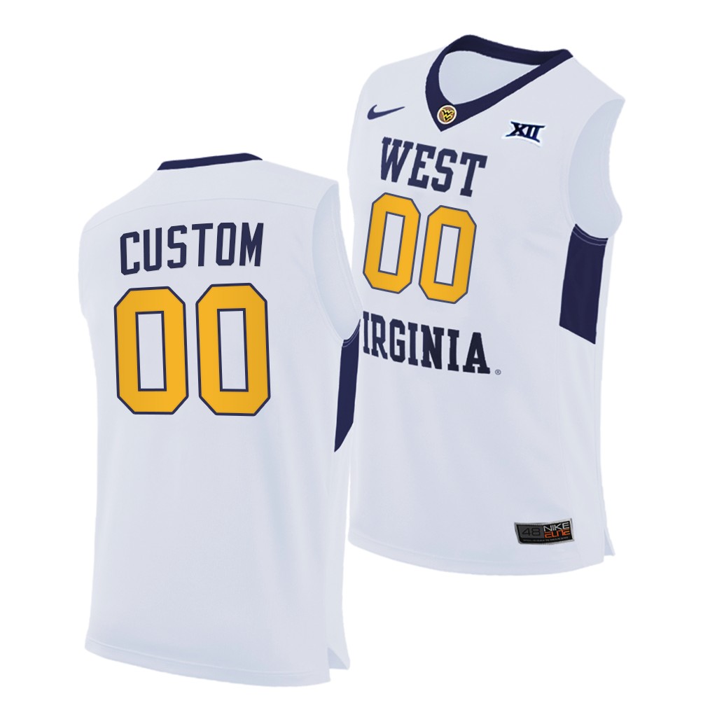 West Virginia Mountaineers Custom White -21 Home Jersey Men OH17ZGXV