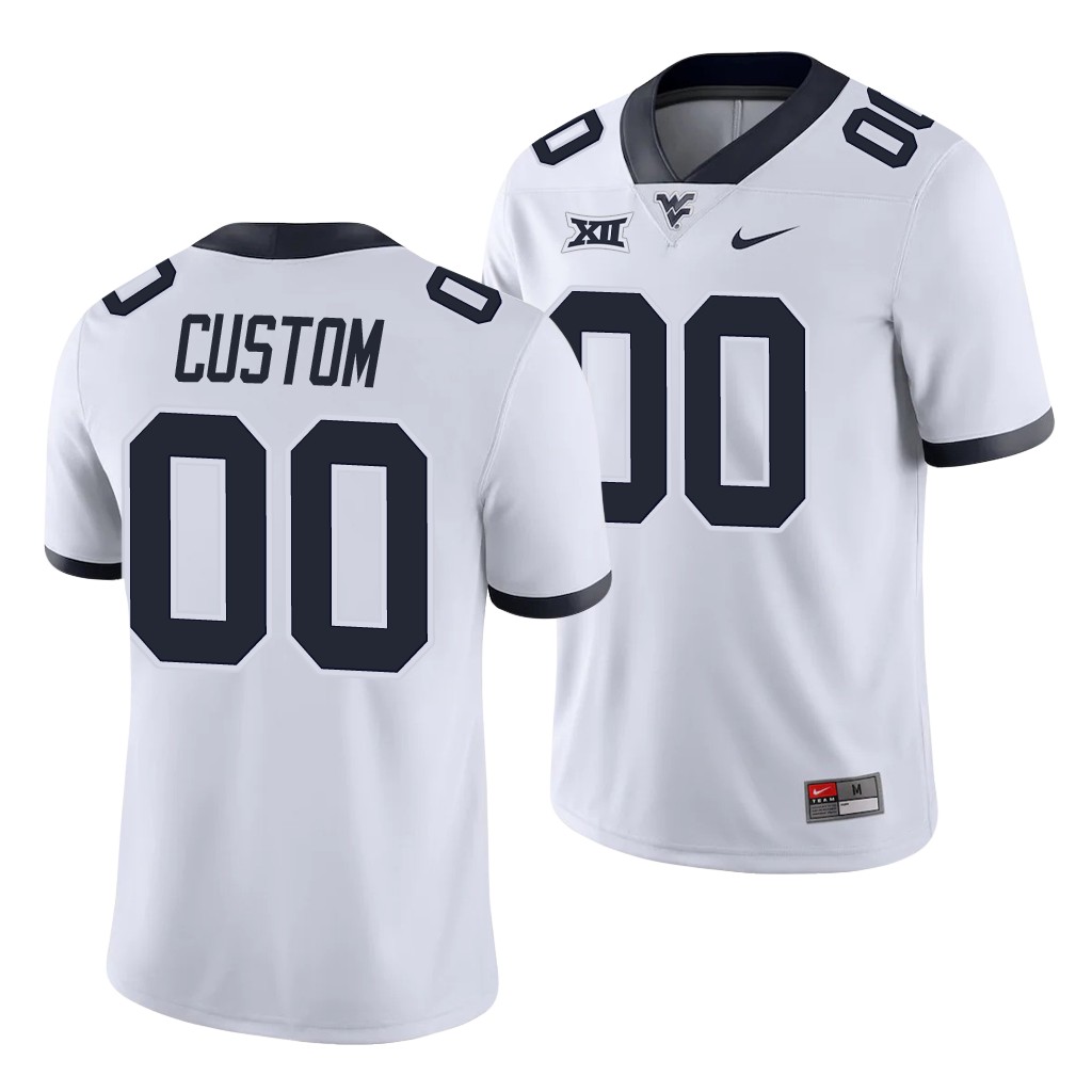 West Virginia Mountaineers Custom White Game College Jersey VRBJOGXV