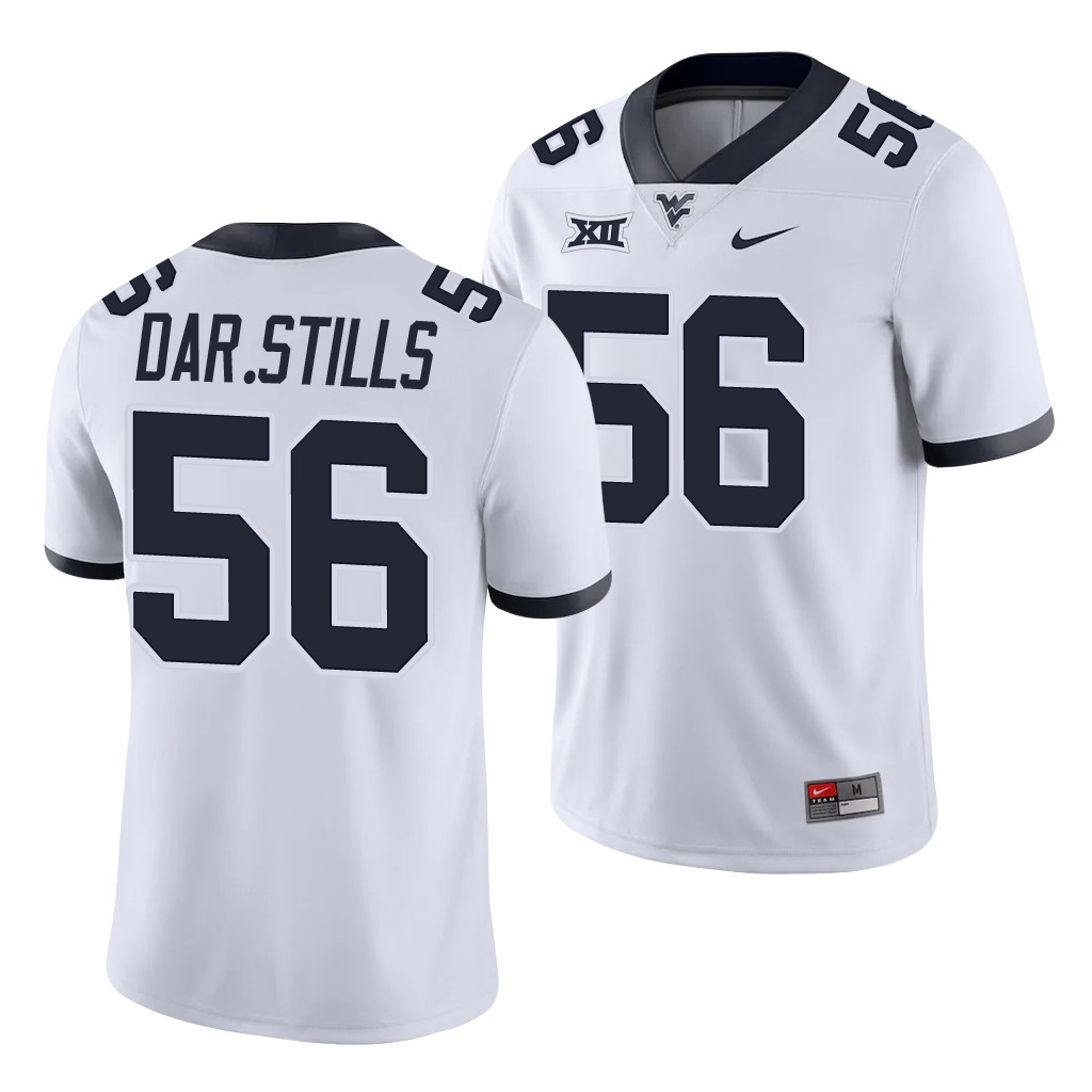 West Virginia Mountaineers Darius Stills White Game College Jersey PGD4OGXV