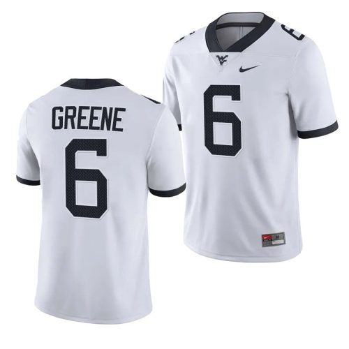 West Virginia Mountaineers Garrett Greene Jersey #6 College Football Game White MP4HUGXV