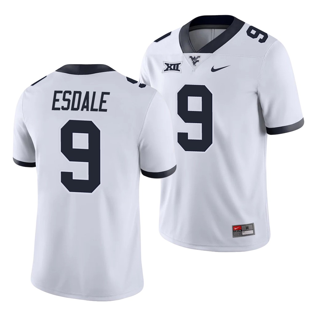 West Virginia Mountaineers Isaiah Esdale White Game College Jersey 225OTGXV