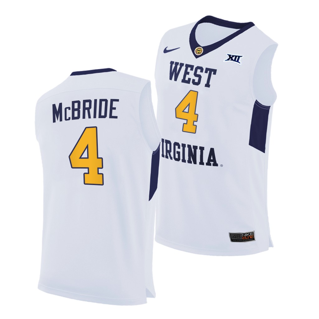 West Virginia Mountaineers Miles McBride White -21 Home Jersey Men 7JLB8GXV