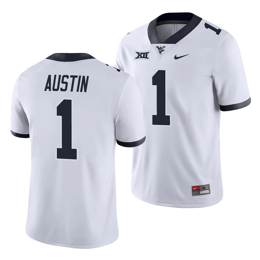 West Virginia Mountaineers Tavon Austin White Game College Jersey 7MSG4GXV