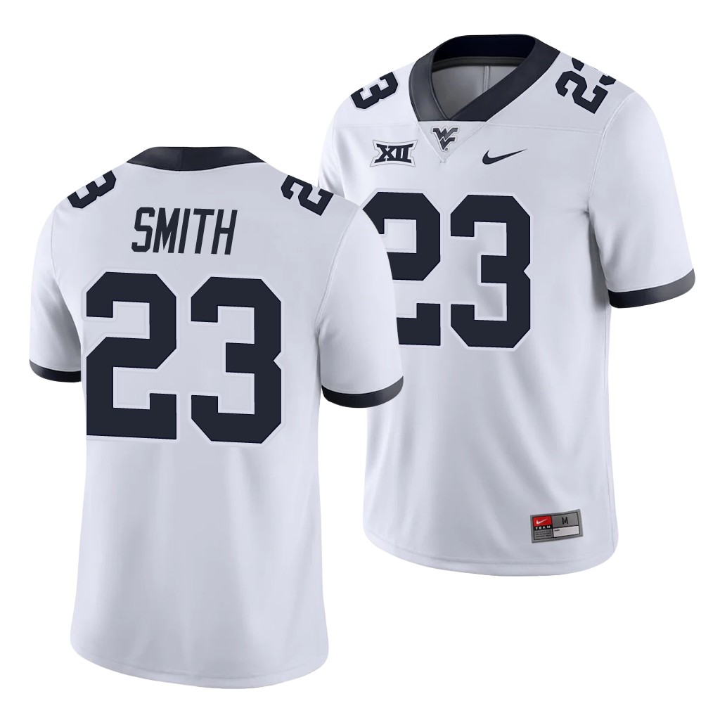 West Virginia Mountaineers Tykee Smith White Game College Jersey SHEQRGXV