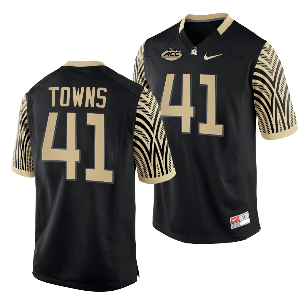 Will Towns Wake Forest Demon Deacons #41 Black Jersey 2022-23 College Uniform RZR9GGXV