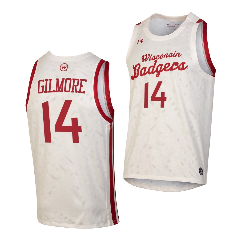 Wisconsin Badgers Carter Gilmore White Throwback College Jersey 5FIVIGXV