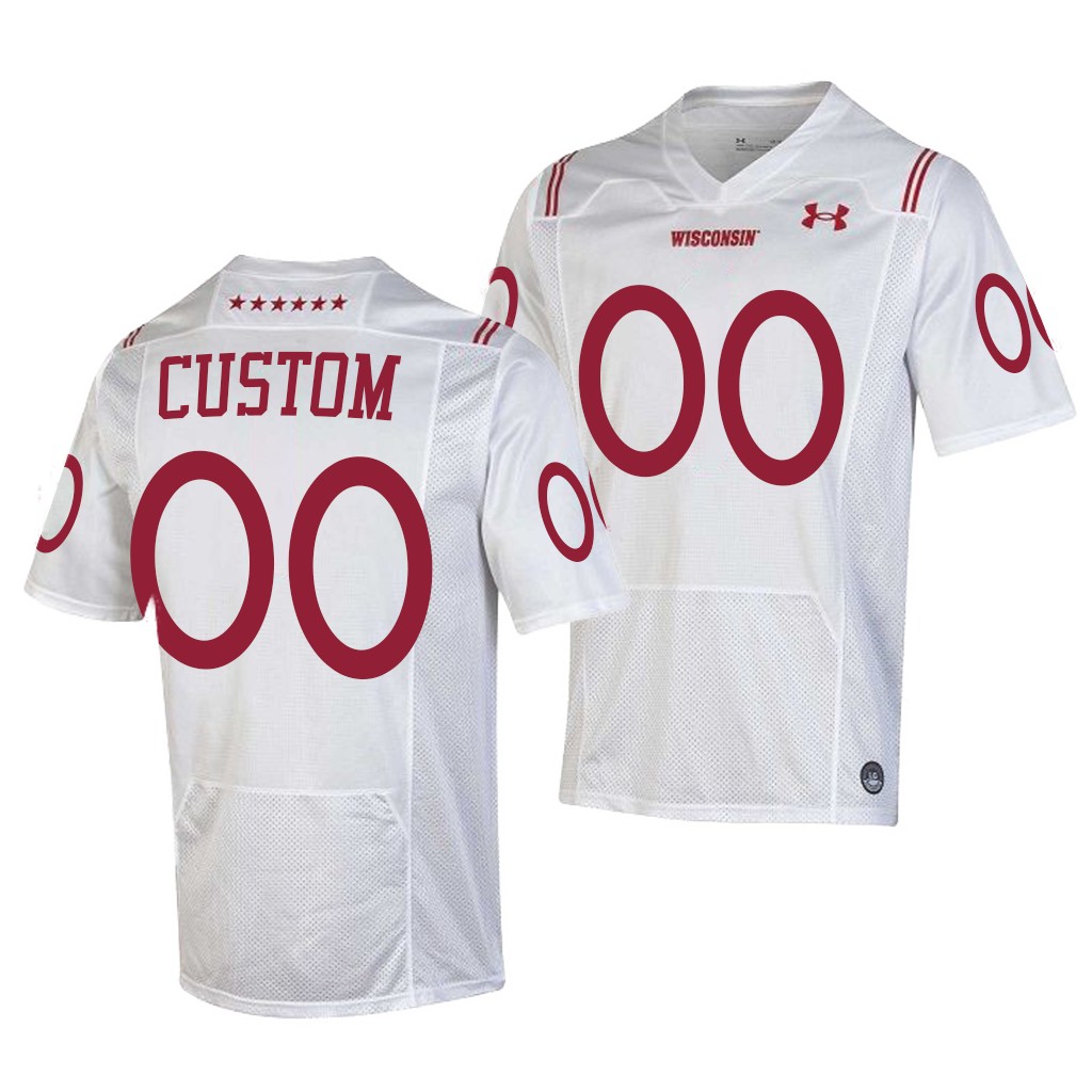 Wisconsin Badgers Custom 00 White Shamrock Series Special Forward Jersey Men NAWWLGXV