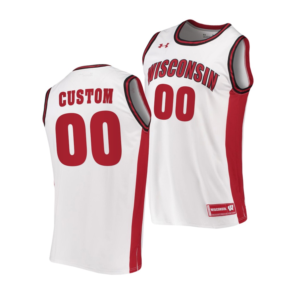 Wisconsin Badgers Custom White -21 College Jersey G3WFNGXV