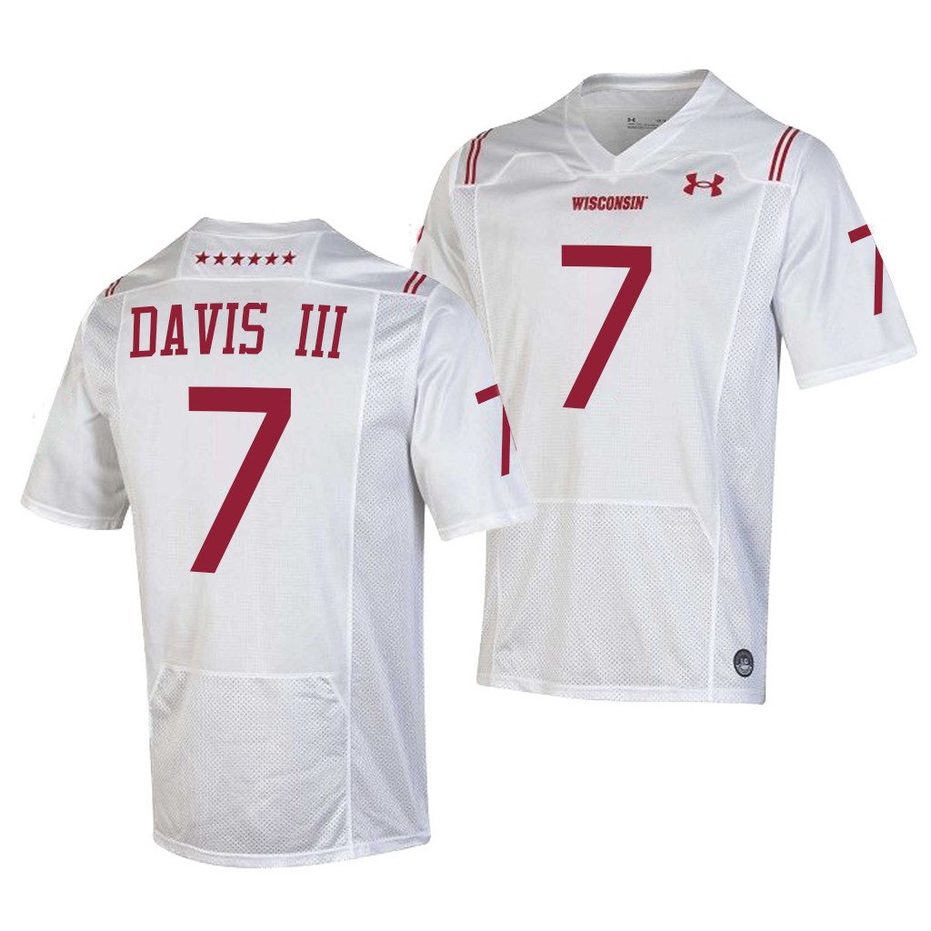 Wisconsin Badgers Danny Davis III 7 White Shamrock Series Special Forward Jersey Men EUYARGXV