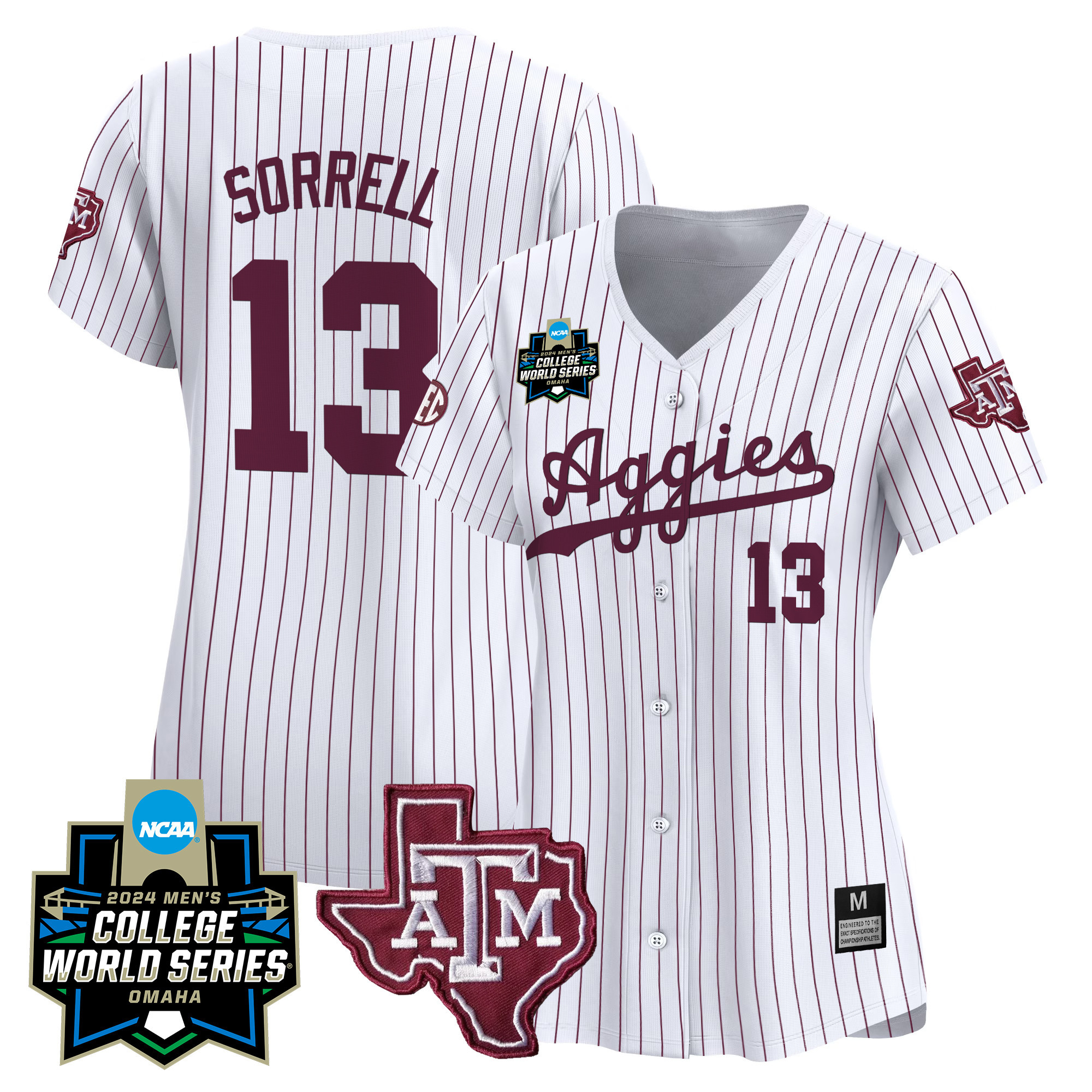 Wo Texas A&ampM Aggies College World Series Vapor Premier Limited Jersey - All Stitched #28 ESAD8GXV
