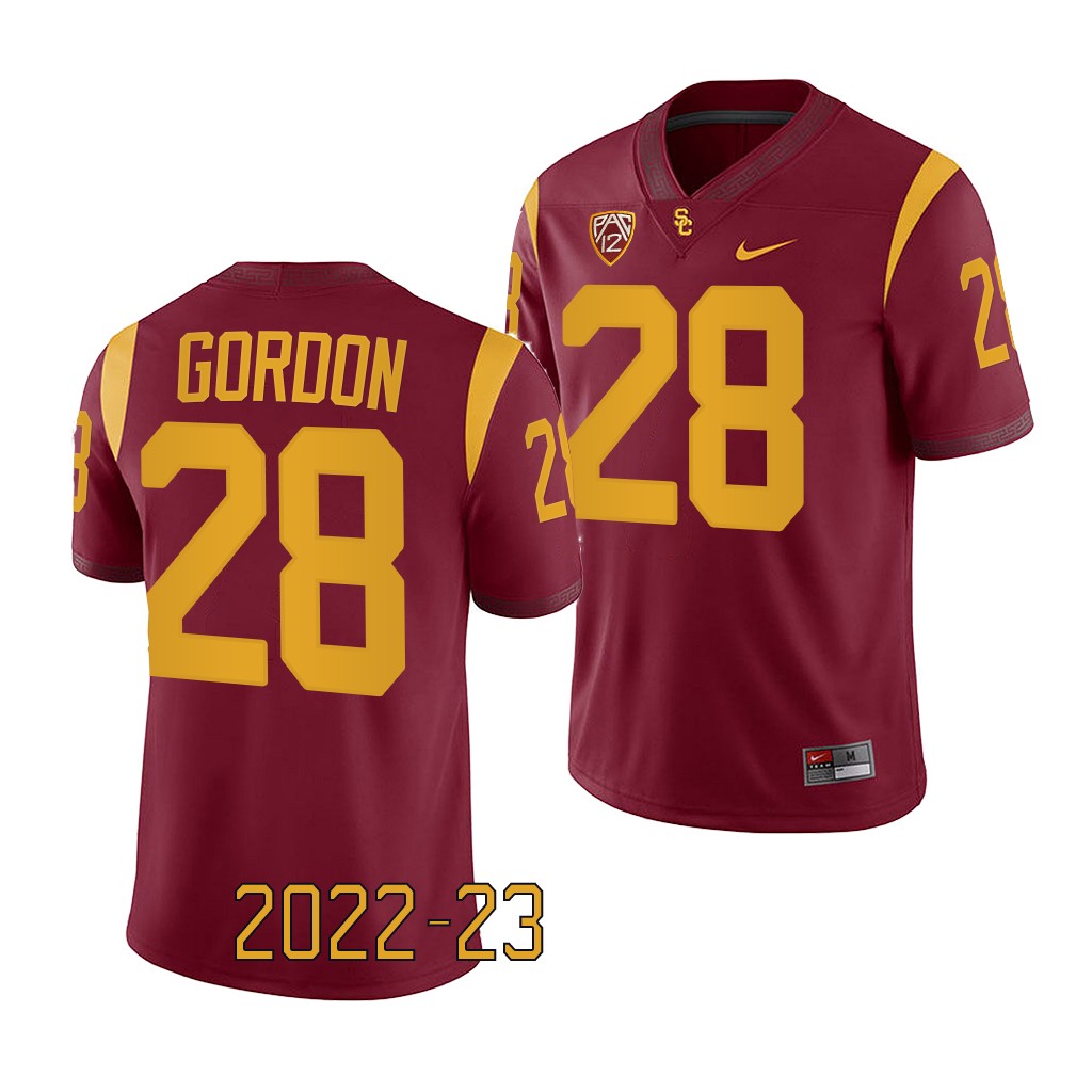 Xamarion Gordon USC Trojans 2022-23 Game College Jersey Cardinal #28 Uniform LDBT8GXV