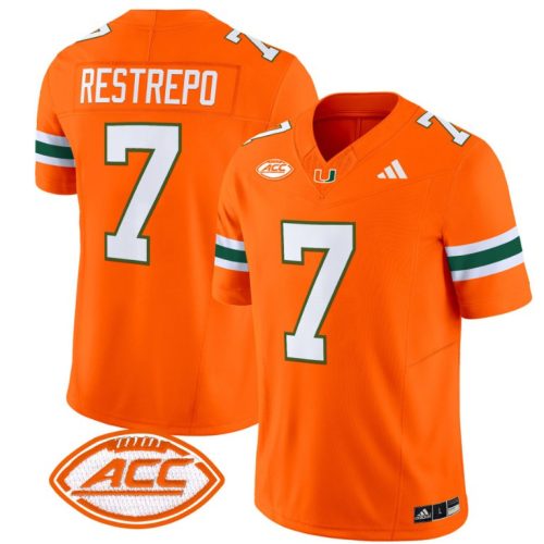 Xavier Restrepo Jersey #7 Miami Hurricanes Vapor Football Stitched Orange 2A49WGXV