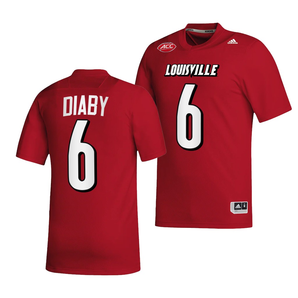 YaYa Diaby Louisville Cardinals #6 Red Jersey 2022-23 College NIL Uniform 3FLVBGXV