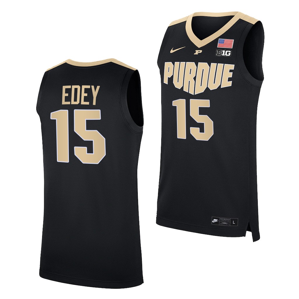 Zach Edey #15 Purdue Boilermakers -22 College Black Jersey FU1Y1GXV