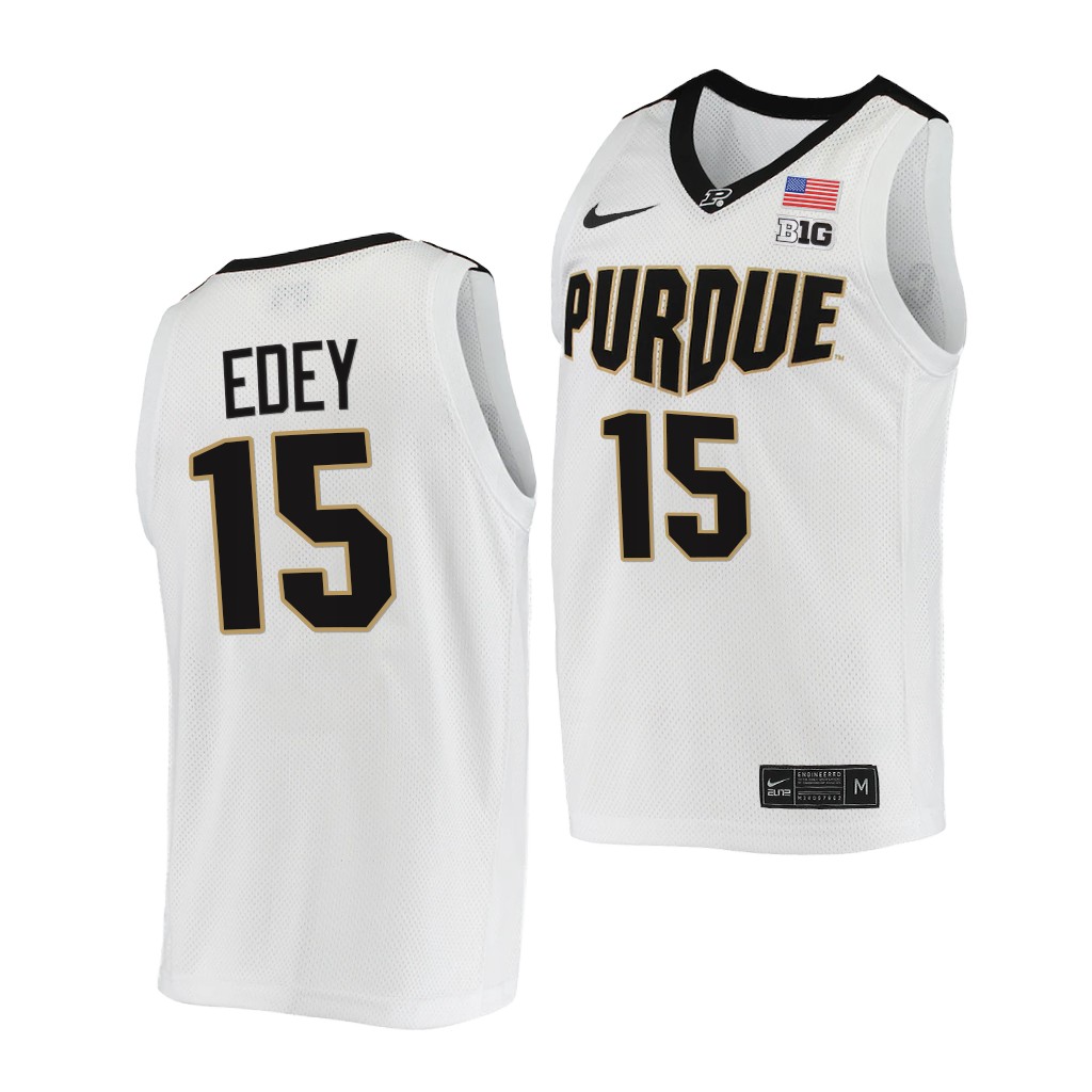 Zach Edey #15 Purdue Boilermakers -22 College White Jersey RQ1JWGXV