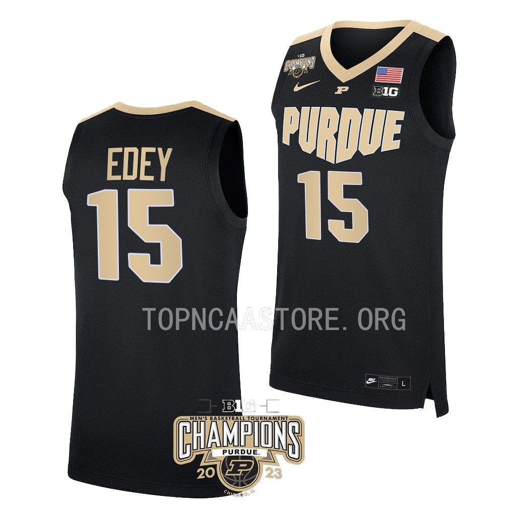 Zach Edey #15 Purdue Boilermakers Big 10 Mens Champs MVP Jersey White 6CHBJGXV