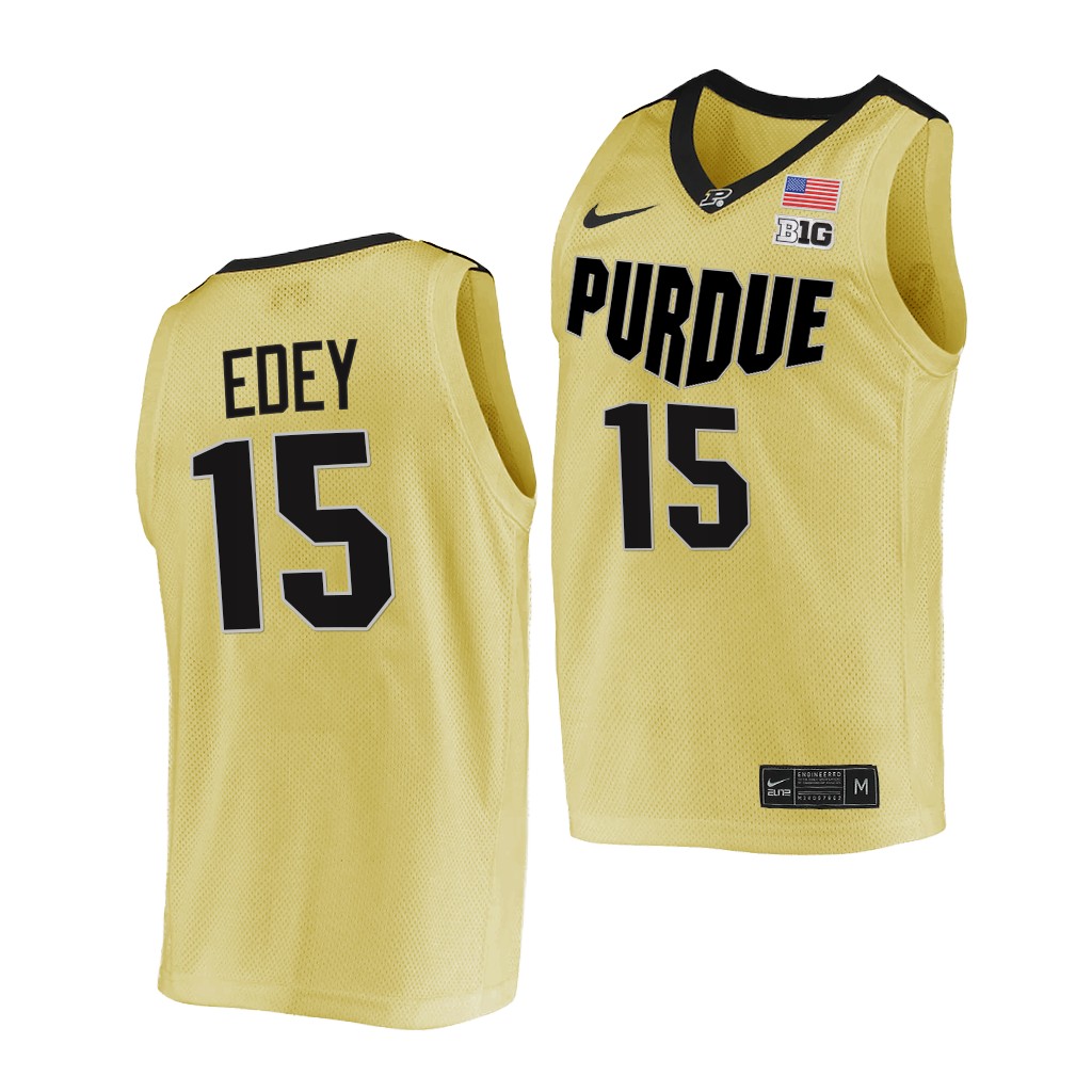 Zach Edey College Purdue Boilermakers #15 Gold Jersey 0XWQ2GXV