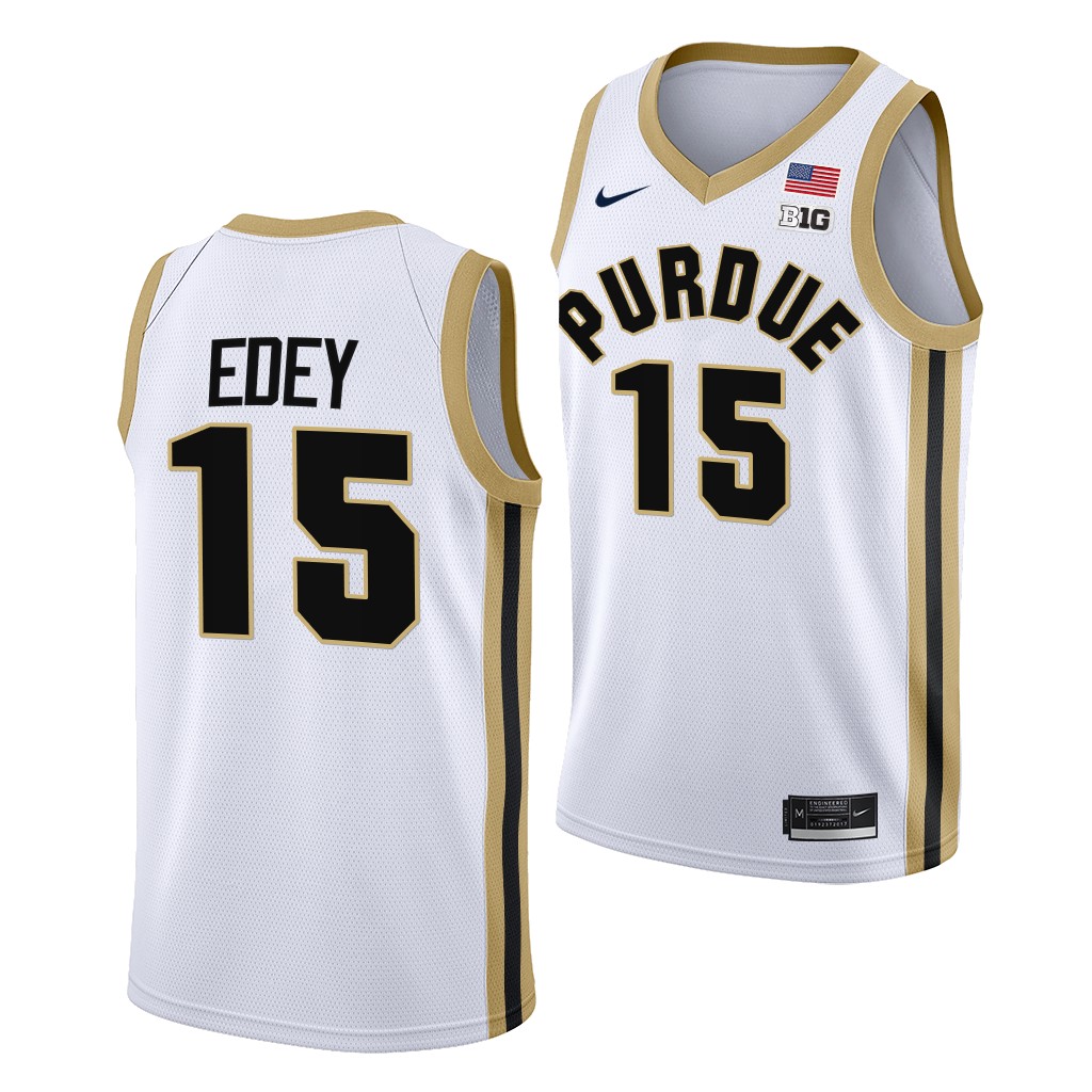 Zach Edey Purdue Boilermakers #15 White College Jersey 2022-23 KT9NPGXV