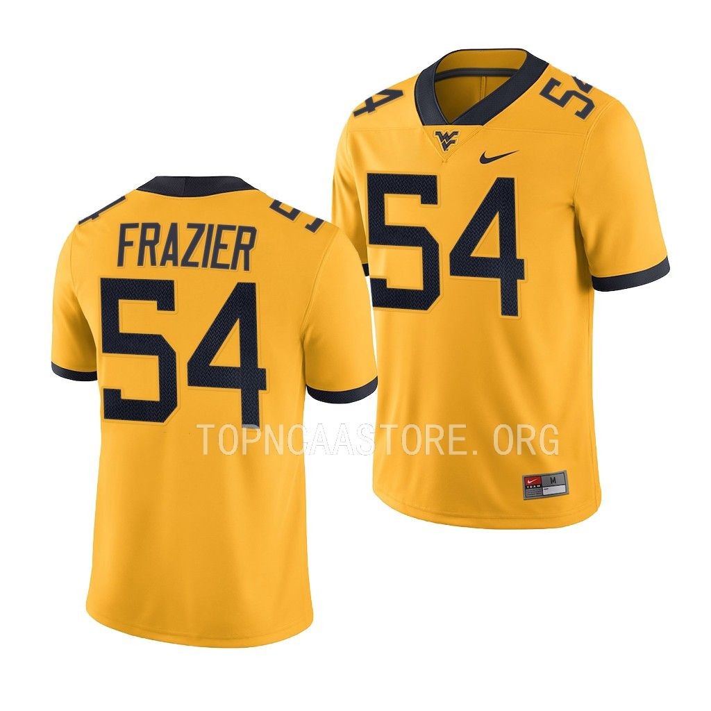 Zach Frazier West Virginia Mountaineers Alternate Game #54 Jersey Gold Uniform ZG2K1GXV