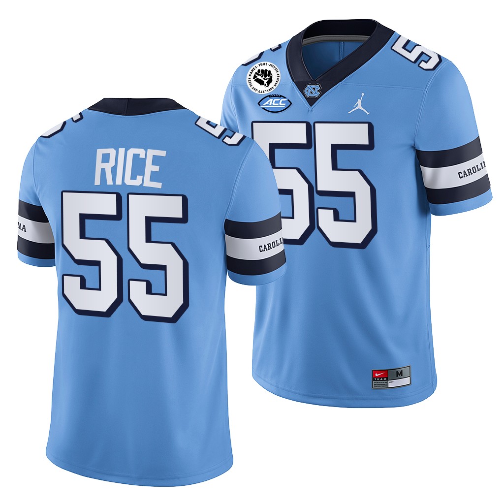 Zach Rice North Carolina Tar Heels 2022-23 College Jersey Blue #55 Uniform SOGSQGXV