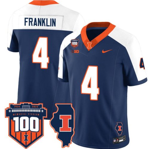 Zakhari Franklin Jersey #4 Illinois Fighting Vapor Limited College Football Stitched Navy Alterante B53FIGXV