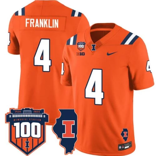Zakhari Franklin Jersey #4 Illinois Fighting Vapor Limited College Football Stitched Orange Q4C73GXV