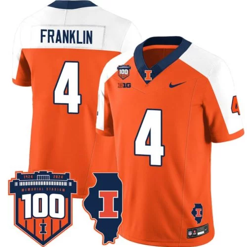 Zakhari Franklin Jersey Illinois Fighting Vapor Limited College Football Stitched Orange Alternate ALEZ7GXV