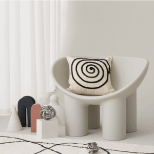 Fashion Rope Embroidered Canvas Pillow Cover