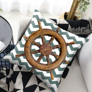 Alternative view of Navigation Compass Anchor Pillow Cover, 45cm