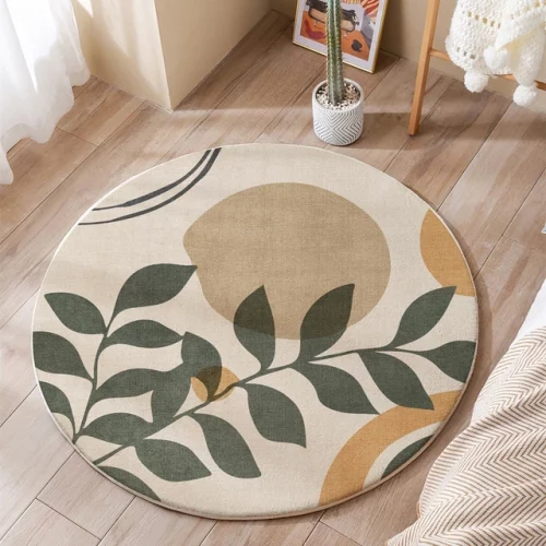 Bubble Kiss Nordic Round Carpets Rugs 100cm, Green