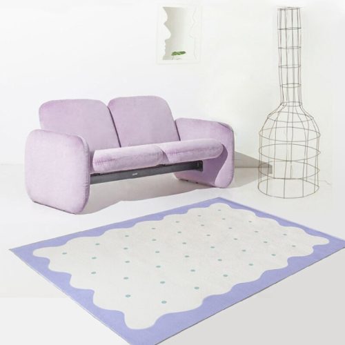 Colorful Imitation Mink Velvet Rug Decorative