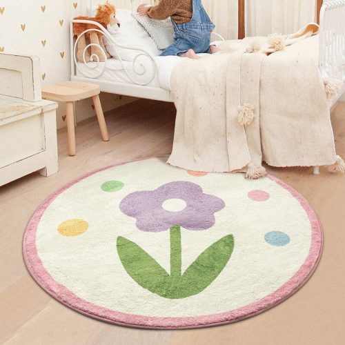 Floral Furry Carpet For Living Room