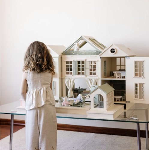 Handmade Wooden Dollhouse: House of Palm Beach Luxury Heirloom Toy