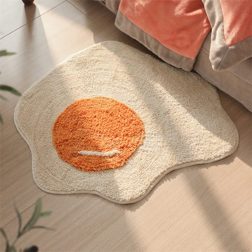 Fried Egg Pattern Hallway Doormat Rug